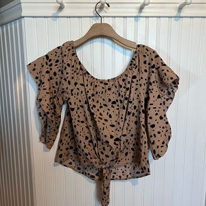 Leopard tie bottom top